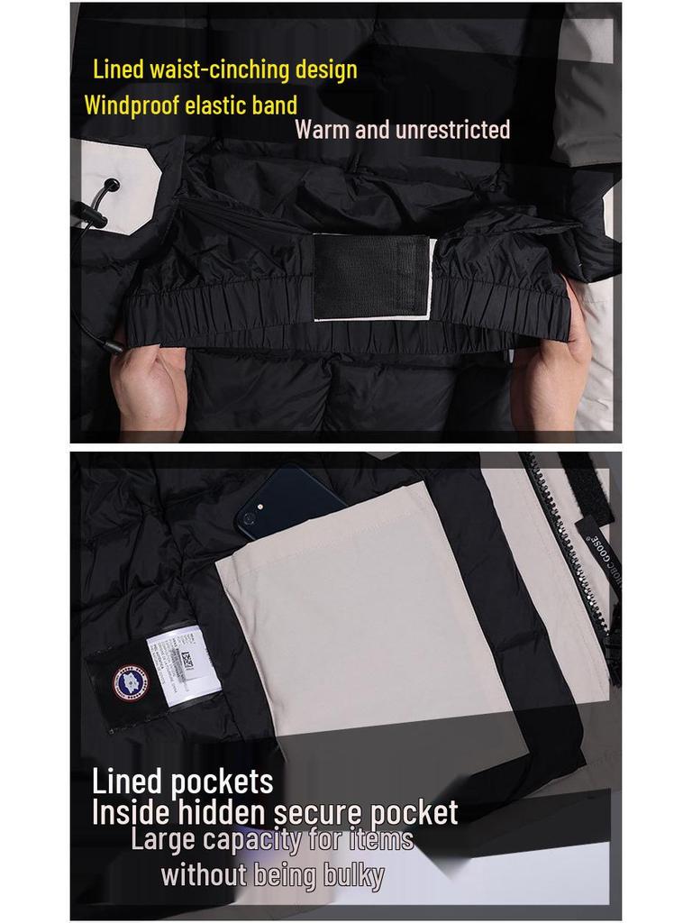 Мужская парка Canada Goose средней длины 2025 года - Новый зимний стиль, Утепленная ветровка Рабочая одежда