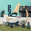 Kids Pretend Play Toy Tool Role Playing Educational Toys 3-6 Year Old Boys Wooden Simulation Children's Repairman Waist Bag Set