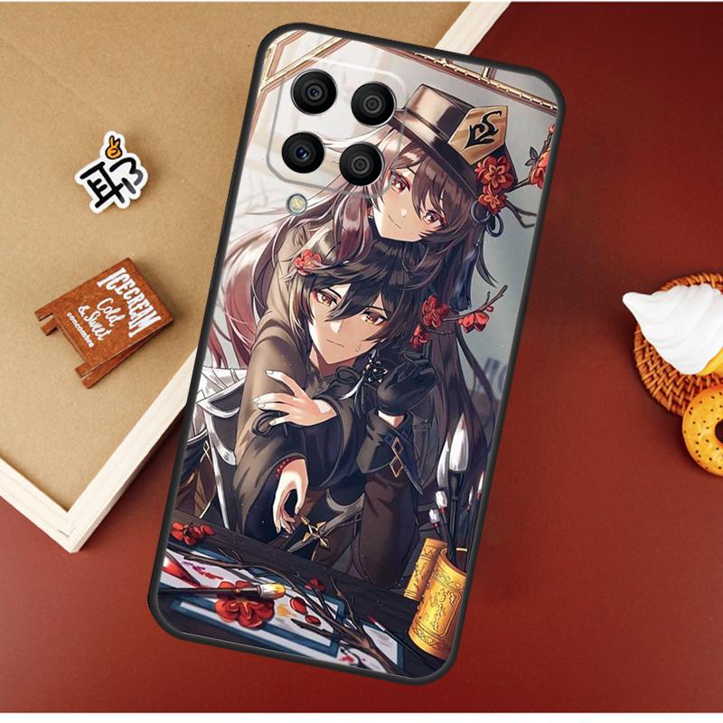 Чехол Genshin Impact Zhongli Hutao для Samsung Galaxy M51 M31 M21 M11 M16 M36 M56 M53 M12 M32 M52 M15 M35 M55 M14 M34 M54