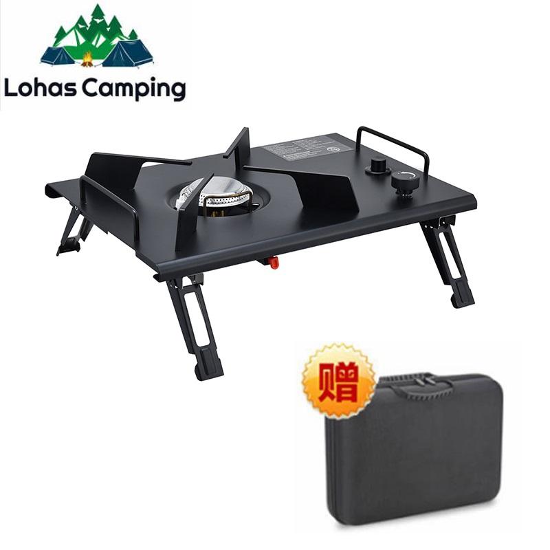 Lohascamping Портативный газовый IGT горелка настольная Мощная походная плита настольная Бутановая печь плоская Складная газовая печь igt настольная