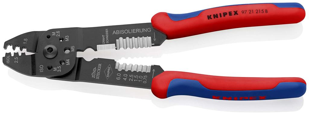 Клещи обжимные KNIPEX 9721-215B (SB)