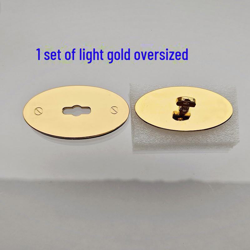 Leather Bag Hardware Repair Kit with Oval Twist Lock In Gold, Silver, Black, and Green Bronze Finishes