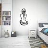 Braid Hair Woman Wall Sign Minimalist Line Art Metal Decor, Modern Woman Shape Wall Art, Stylish Home Accent & Housewarming Gift