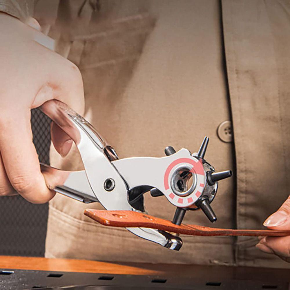 Hole Card Belt Puncher Effortless Punching Pliers Multifunctional Belt Hole Punch Plier  Hand Tool