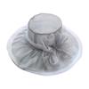 Women's Organza Church  Fascinator Bridal Tea Party Flower Wedding Hat Large Rim Basin Cap
