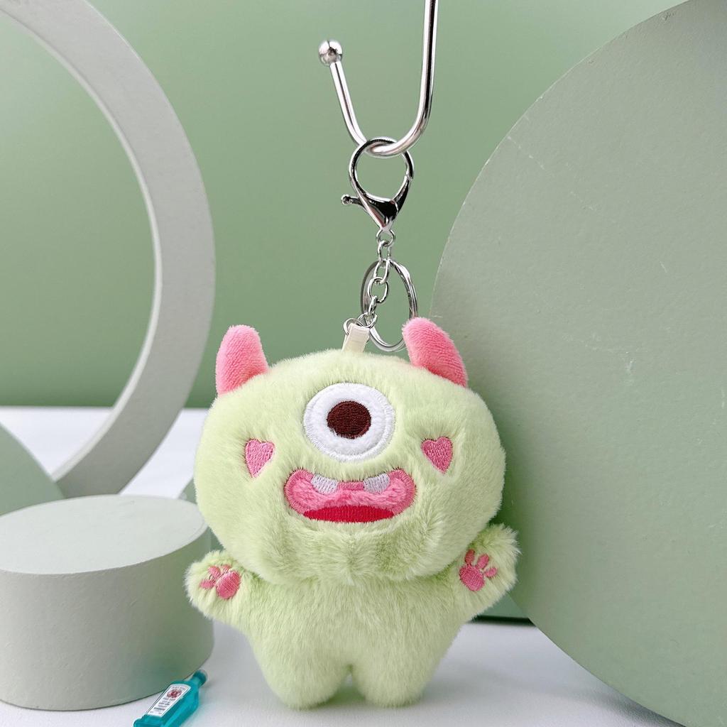 Cute Cartoon One-Eyed Monster Plush Keychain and Backpack Decoration