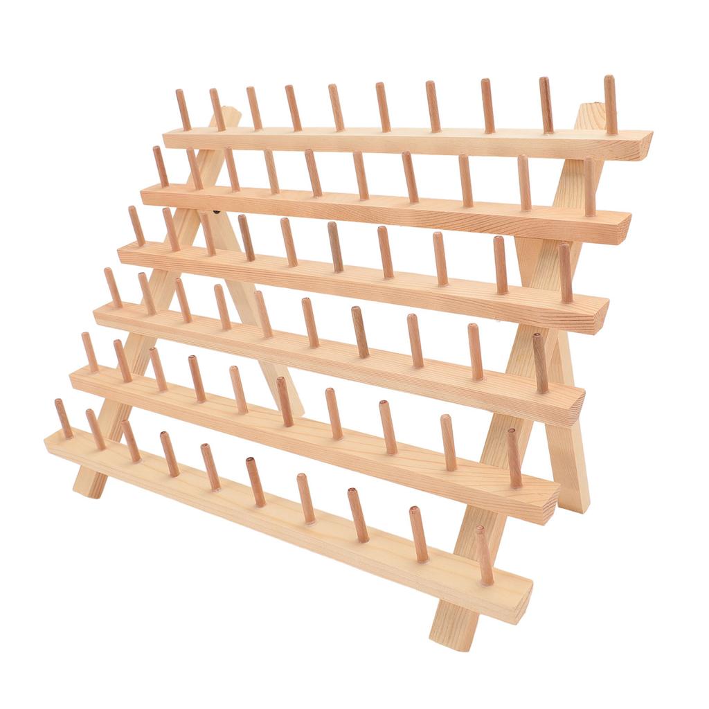 Деревянный держатель для ниток на 60 катушек, настенный, настольный, для DIY-декора, нитки для шитья и вышивания