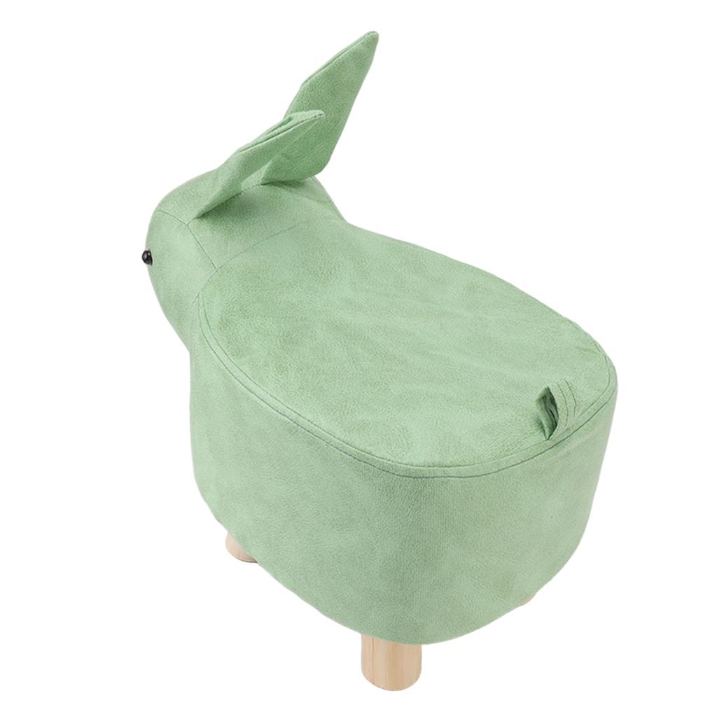 Мультяшный табурет в форме животного Детский Домашний Гостиная Милый Деревянный Пуфик для Игровой комнаты Двор Зеленый