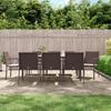 VidaXL Garden Dining Set 9 Pcs Cushions Wicker Steel 3186950