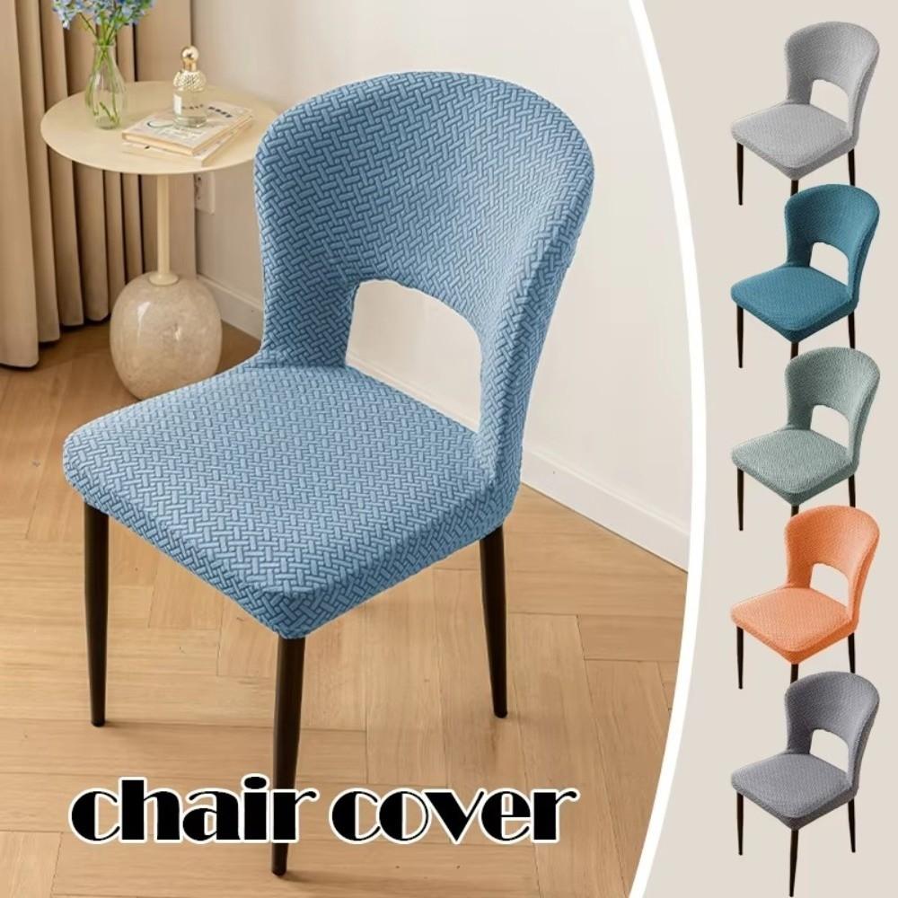 Elastic Arc Armchair Covers Hollow Back Dining Chair Covers Curved Chair Cover Seat Cover