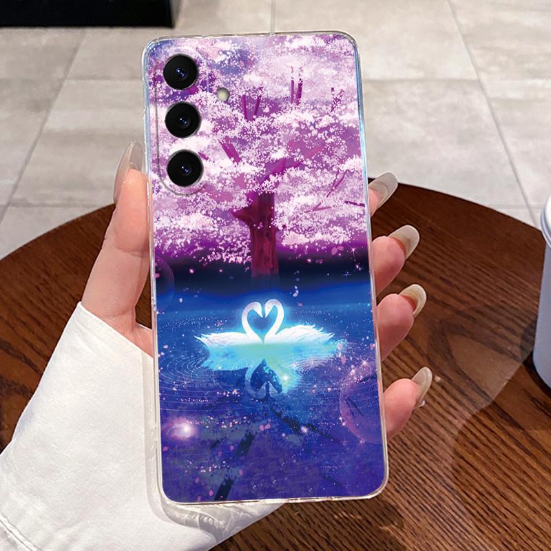 Для Samsung Galaxy S26 S26+ S26Ultra Чехлы Эстетичные Милые Кошка Астронавт Прозрачная Задняя Крышка Для Samsung S26 Ultra Plus Funda Coque