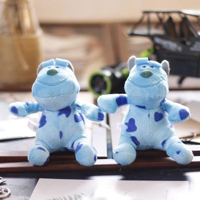 Милая кукла-подвеска Monster University с синими волосами, плюшевая кукла Sullivan с большими глазами, подвесной брелок для ключей