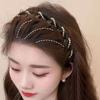 Artificial Pearl Hairband Diamond-Studded Wavy Headband Vintage Hairs Bands  Women Hair Accessories