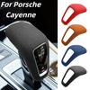 Для Porsche Cayenne 18-24, декоративная накладка на ручку переключения передач, чехол ручки переключения передач из замши для салона