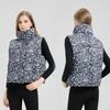 European beautiful women autumn and winter new European and American style leopard print down cotton vest