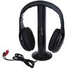 New 5 In 1 Wireless Cordless RF Headphones Headset with Mic for PC TV Radio
