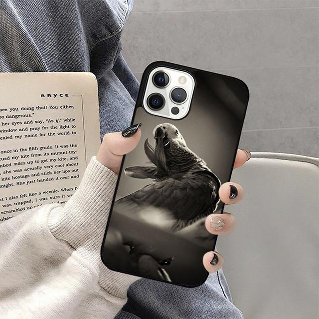 Чехол для телефона с африканским серым попугаем Для iPhone 17 Air 16 15 14 13 12 Pro Max Plus Max Cover Shell coque