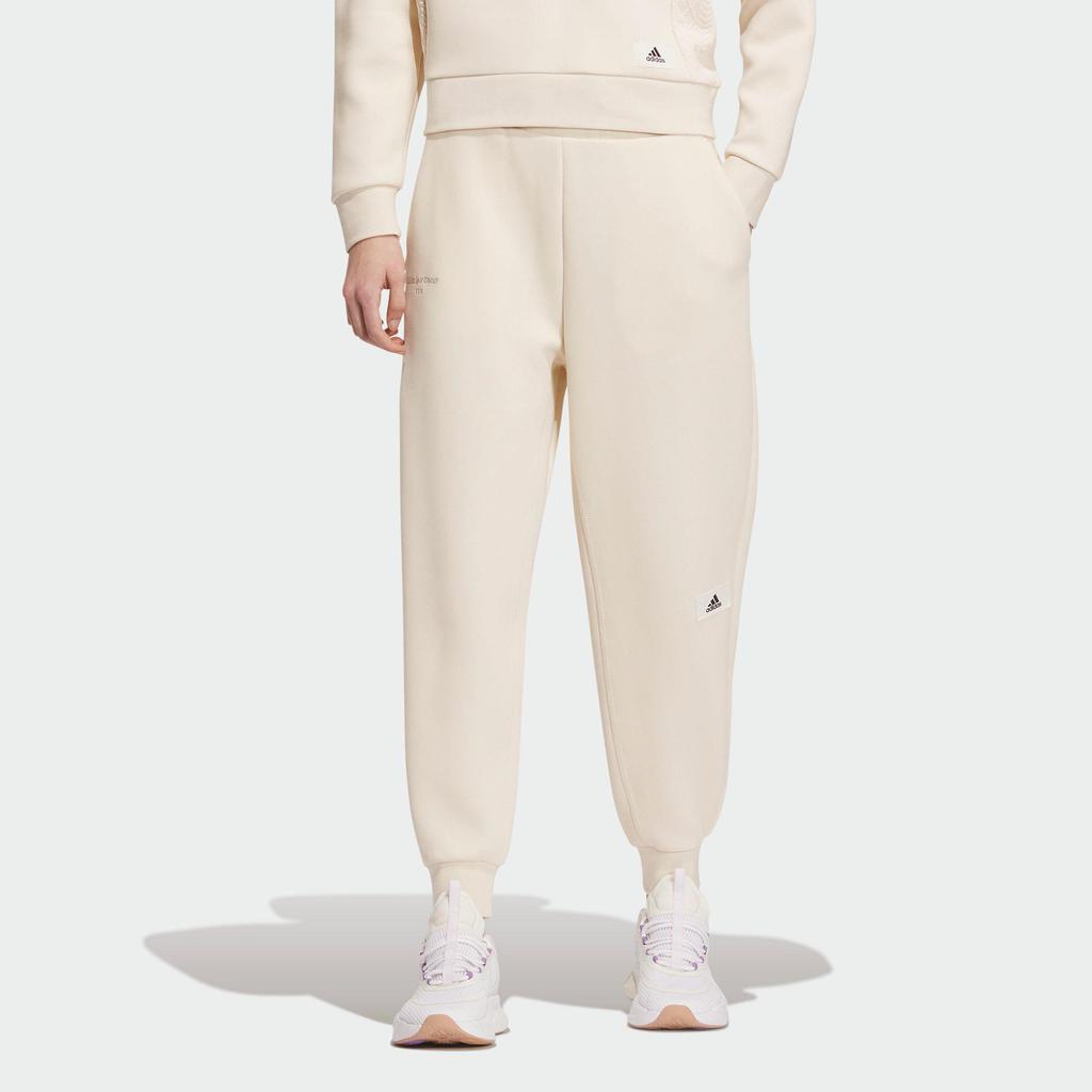 adidas Джоггеры Lounge 7/8 с трикотажными манжетами Женский низ Wonder-White IP7054