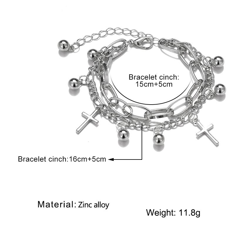 Ретро двухслойный браслет «Человеческий аватар», женский нишевый индивидуальный хип-хоп, пара подруг, простые ювелирные изделия ручной работы