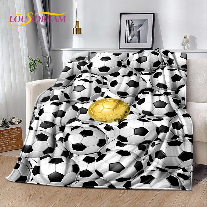 29 Стиль Футбольное поле Футбол Спорт Мультфильм Мягкое одеяло, Мягкий плед для дома Спальня Кровать Диван Дорожный чехол Детский подарок