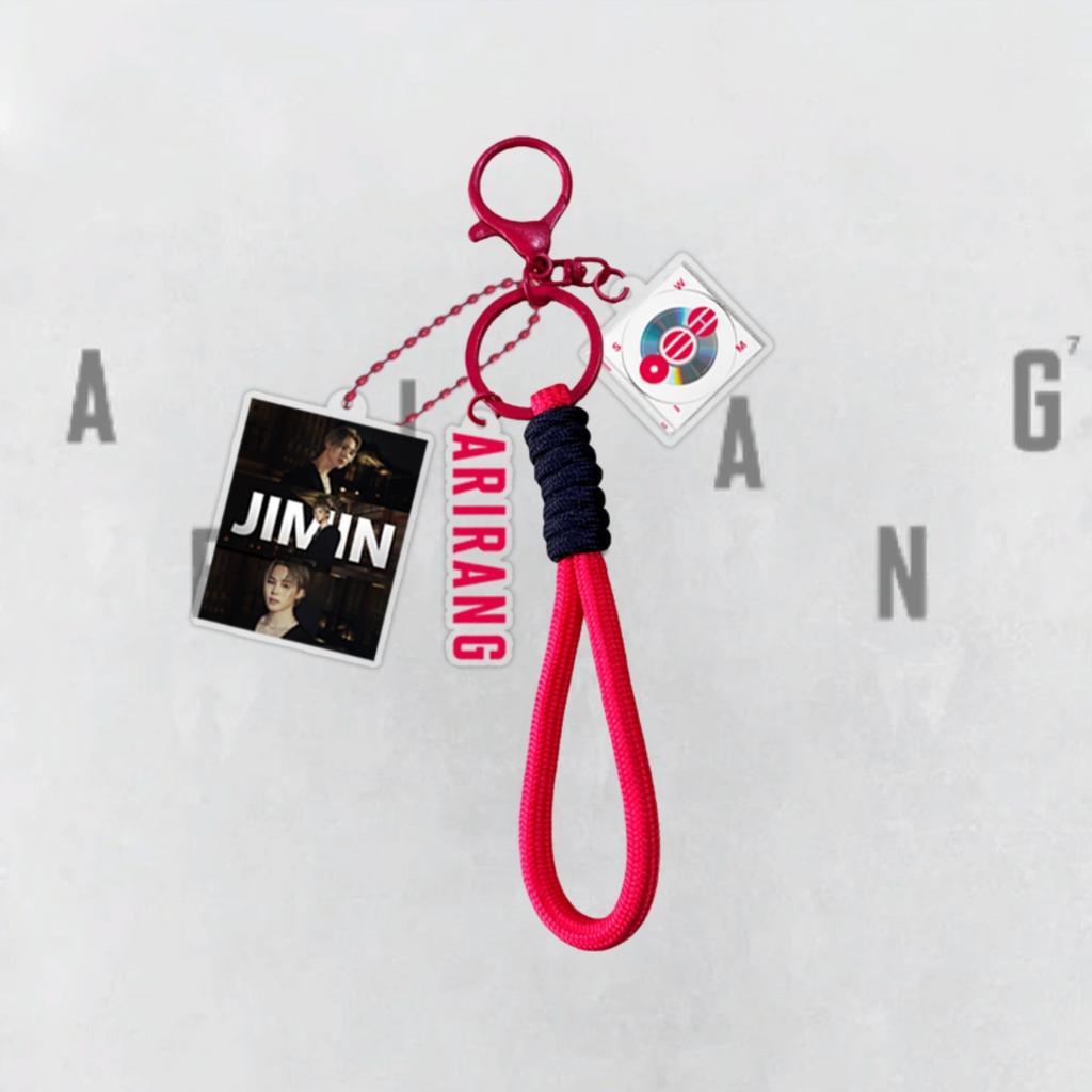 7 шт. Брелок на тему BTS ARIRANG, Фото-шарм Bangtan Boys с красной плетёной веревкой, Аксессуар для сумки фанатов Kpop ARMY, Подвеска на сумку Kpop-айдола для фанатов ARMY