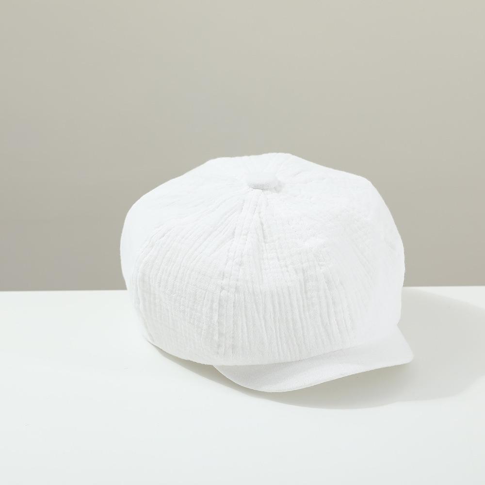 Solid Color Children Forward Hat Visor Baby Beret Retro Kids Newsboy Cap Boy Girl