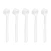 10-Pack Teaspoon Micro Scoops, 500 Mg, Mini Powder Scoops, Mini Measuring Spoons for Cosmetic Powders and Coffee, White