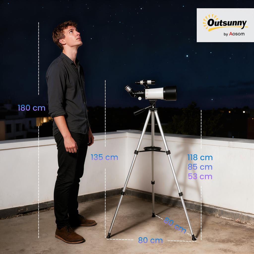 Astronomy Telescope for Adult Beginners - 70mm Aperture 400mm AZ Mount Astronomical Refractor with Tripod