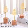 Metal Iron Earring Display Stand Wooden Base Earring Rack Earring Display Holder  Dangle Earrings