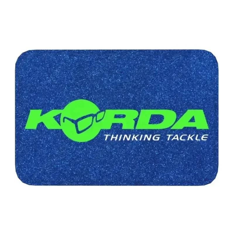 40*60cm Personalized Korda Fishing Logo Doormat Mat Anti-Slip Fish Carp Fisherman Gift Bathroom Kitchen Living Room Rug Carpet