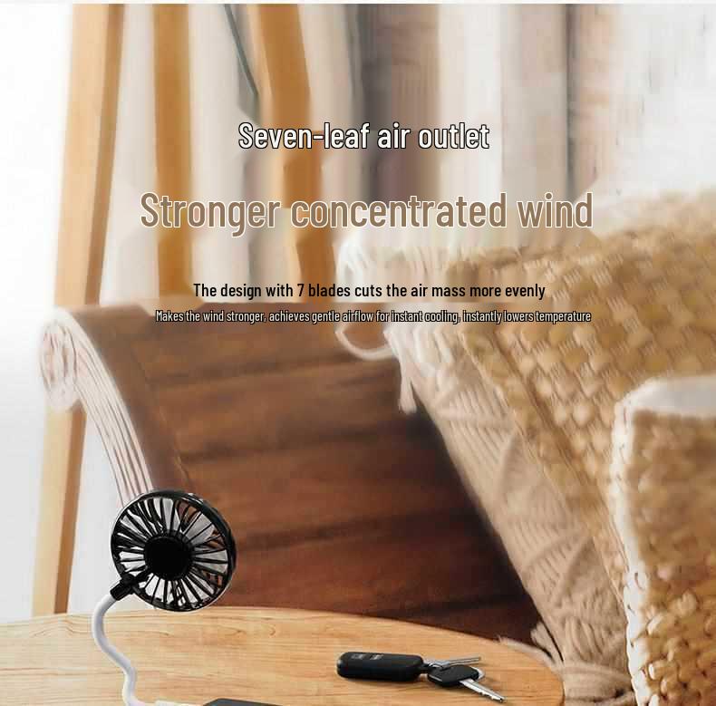 Portable Silent USB Mini Fan for Baby, Dorm, & Desktop with High Wind Power