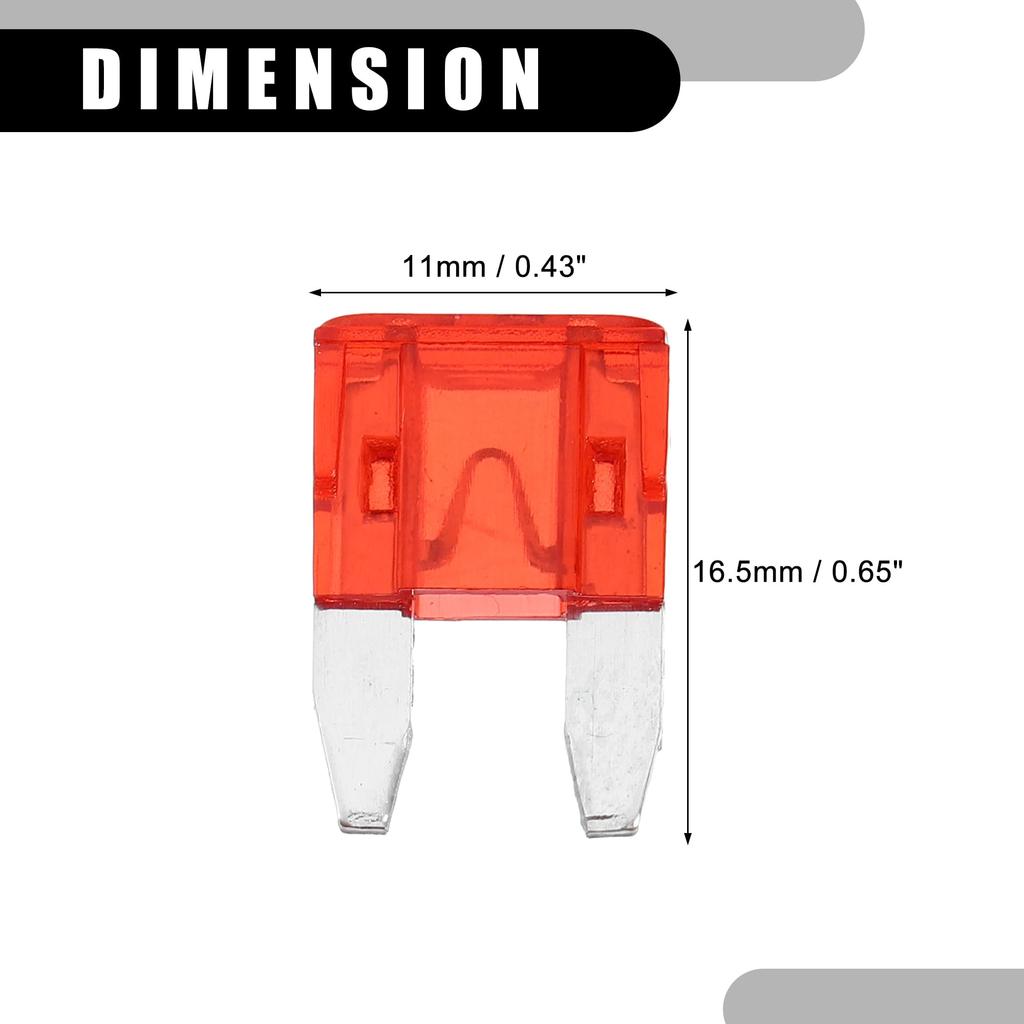 Partuto Набор из 5 мини 10А APM/ATM Универсальный автомобильный предохранитель типа предохранителя Короткий