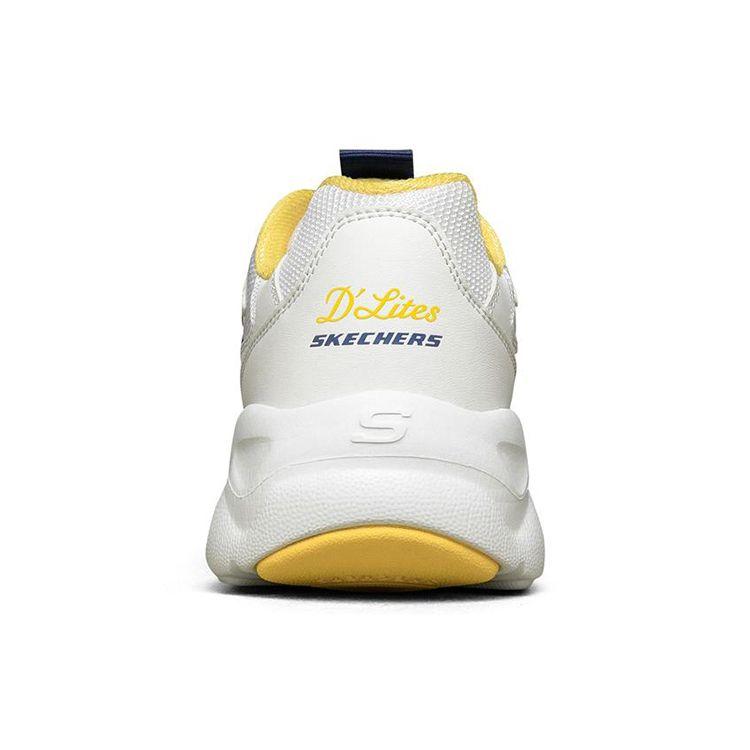 Skechers DLites Сетчатые Синтетическая Кожа Удобные Универсальные Низкие Папины Кроссовки Унисекс Кроссовки Белый 88888105-WYL