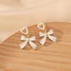 Корейские серьги ювелирные изделия изящные милые сладкие серьги-бантики с имитацией жемчуга для женщин серьги-гвоздики Pendientes