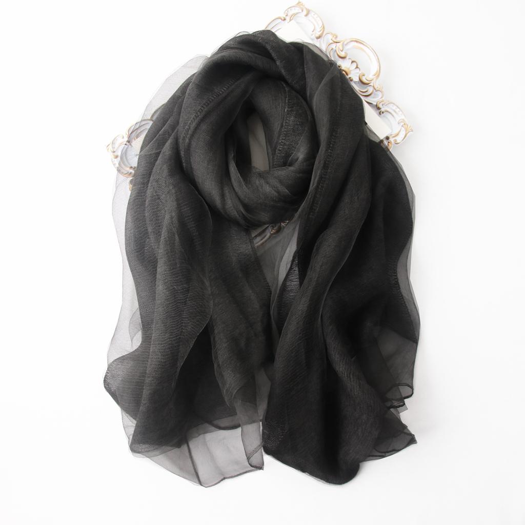 VREOVOR High-end Korean Version Double-layer Mohair Wool Silk Scarf Mulberry with Cheongsam Shawl Summer Outside Fashion Trend