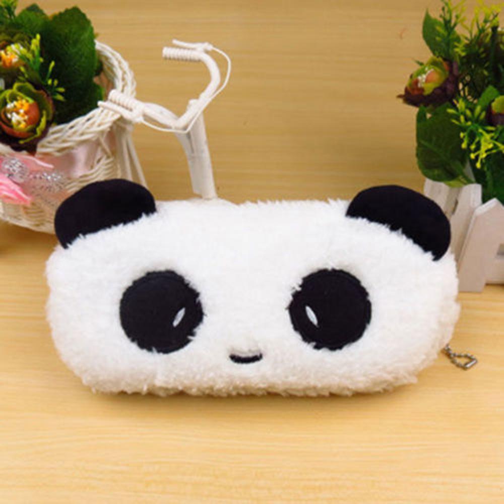 Wallet Soft Plush School Supplies Pen Pocket Cosmetic Pouch  Zipper Bag Cartoon Panda Pencil Case