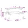 Children s Table with Benches IRUN 90x79.5x50 cm Solid Wood