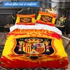 Spain Football Crest 3pcs K-pop music group Bedding set,Ideal for Bedroom, Dormitory,Including Duvet Cover And 2pcs Pillowcases,Fan gifts