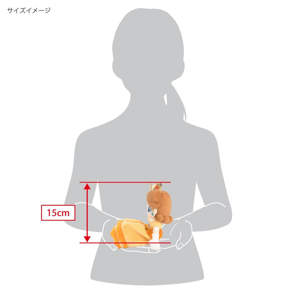 Sanei Boeki Super Mario ALL STAR COLLECTION Дейзи (S) Ш10×Г7.5×В25см Плюш AC06