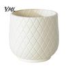 Sturdy Plastic Flower Pots for Outdoor Large Pot with Rhombus Embossed Texture, Heavy Duty Planter Easy Clean Planters Porch Patio Indoor Plants, Wide