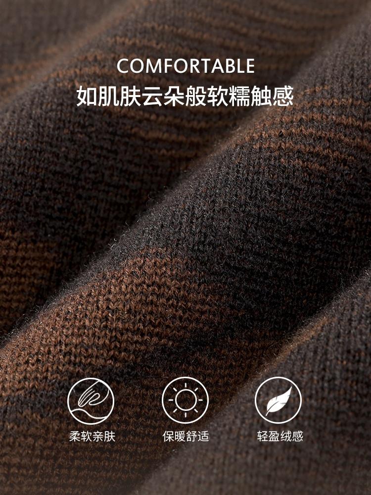 [Cashmere&Sheep Wool] Autumn and Winter Jacquard Cashmere Sweater Men's Polo Collar Base Sweater