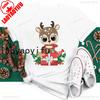 New Year Merry Christmas Women T Shirt Maycaur Christmas Gift Unisex Clothes Kawaii Sika Deer Graphic Shirt Scarf Penguin Tops