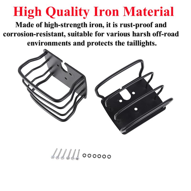 Iron Car Tail Light Decoration Taillight Protection Guards Cover for Jeep Wrangler TJ 1997-2006 Lamp Hoods Exterior Accessories