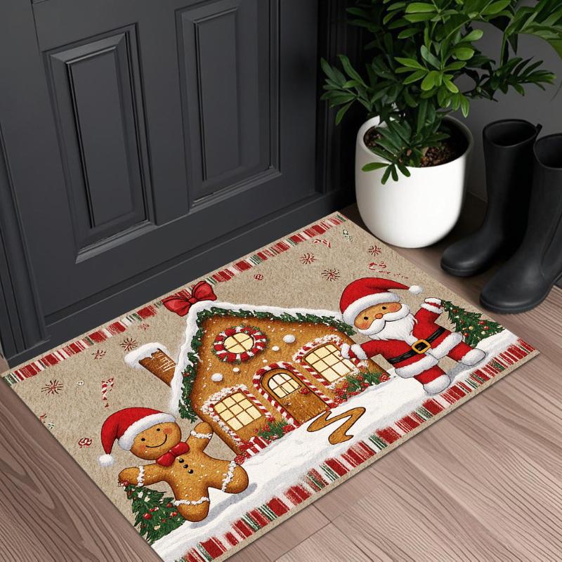 Рождественский ковер Пряничный домик Напольный коврик Кухонный ковер Коврик для прихожей Приветственный коврик Ковер для спальни Ковер для гостиной