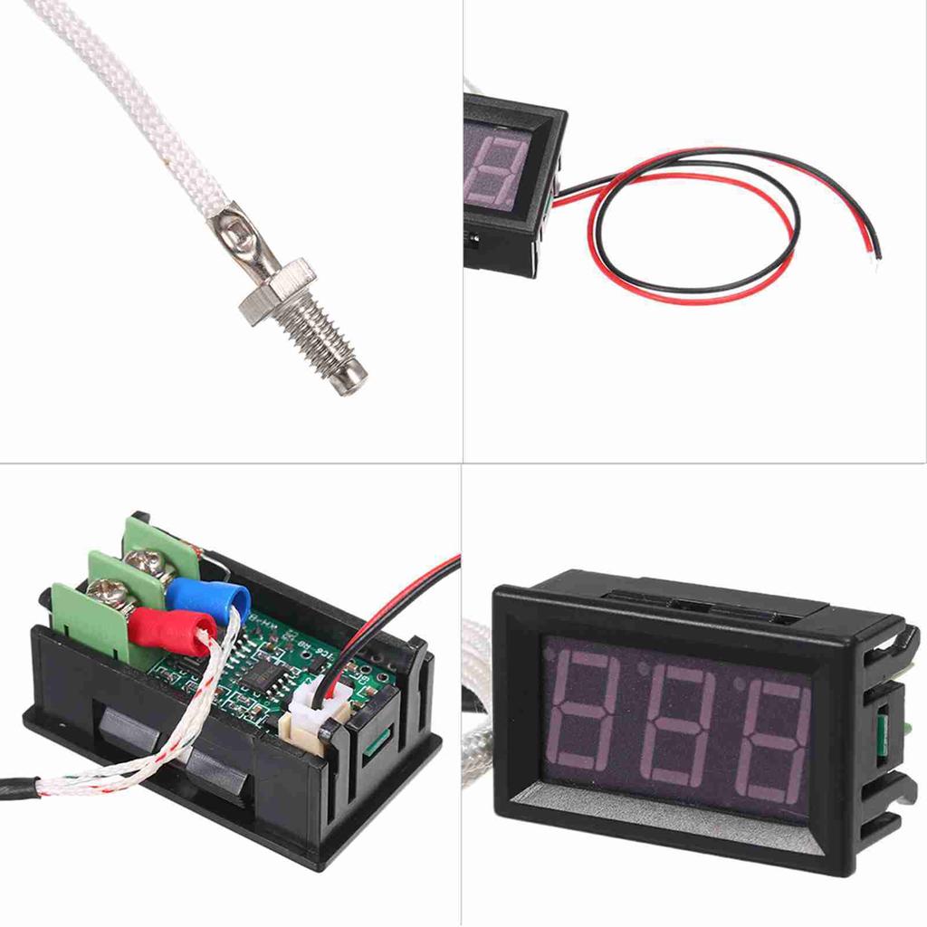 XH B310 Industrial Digital Thermometer 12V Temperature Meter K Type M6 Thermocouple Tester 30 800 Celsius Thermograph