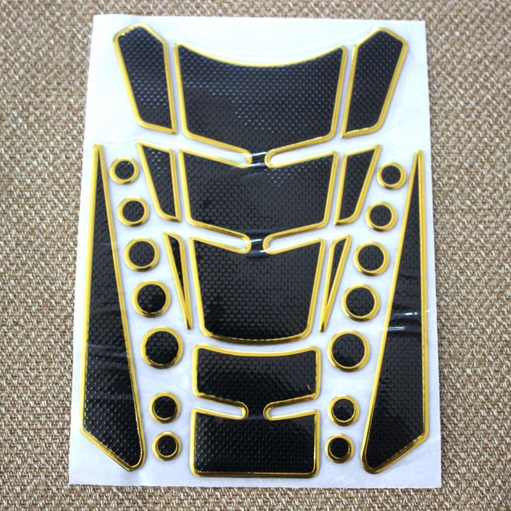 3D Fish Bone Decals Modification Accessories Motorcycle Fuel Tank Stickers Dots Multicolor Edge