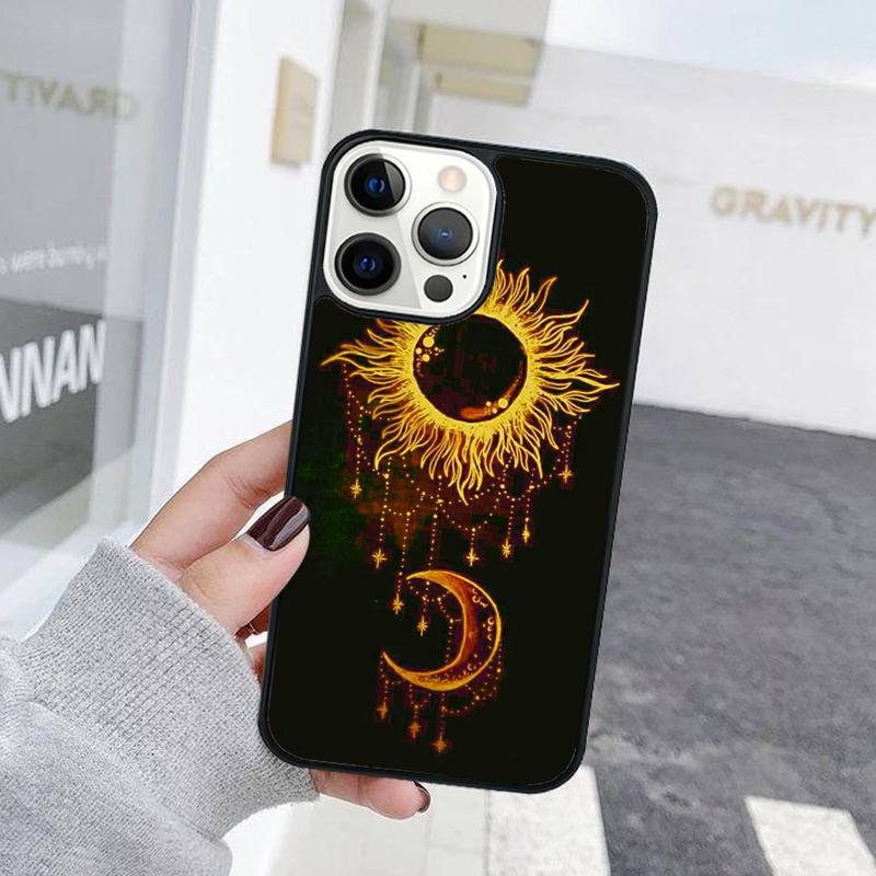 Индийская рука, держащая лицо Солнца и Луны, Чехол для телефона для iPhone 17 Air 15 16 Чехол 11 13 14 Pro Max 12 Plus Max Fundas
