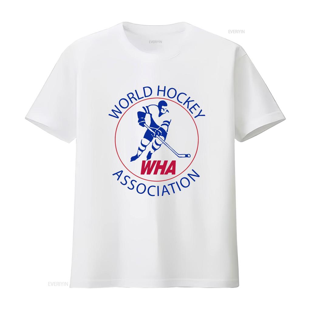 WHA World Hockey Association 1972 T Shirt vintage Washed designer clothes Breathable Slightly fashion streetwear