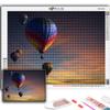Popular 5D Diy Cross Stitch Hot Air Balloon Painting Full Drill Cross-Stitch Crafts Kit Wall Sticker Home Decor