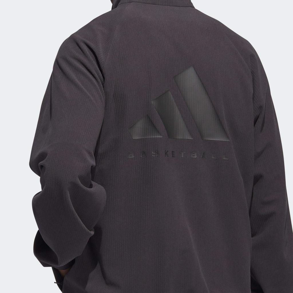 Adidas Коллекция 2024 Chapter 01 Однотонная спортивная куртка в баскетбольном стиле Верхняя одежда унисекс Угольно-черный IT2471